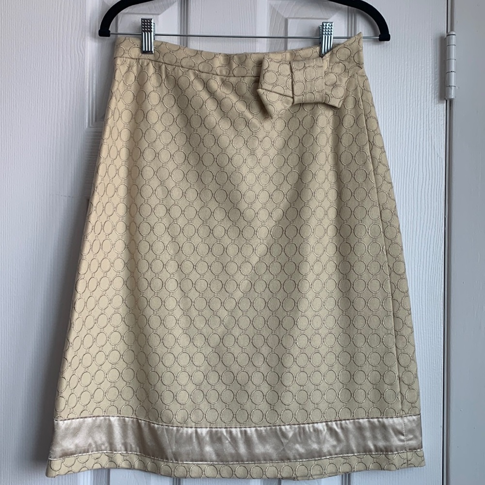 Sandra Angelozzi Wheat Coloured Wool Blend Skirt NWT